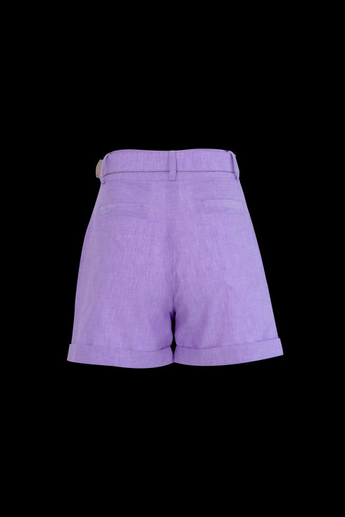 Short Nube Lino Lavanda