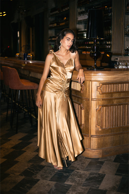 Vestido Marea Lux Dorado