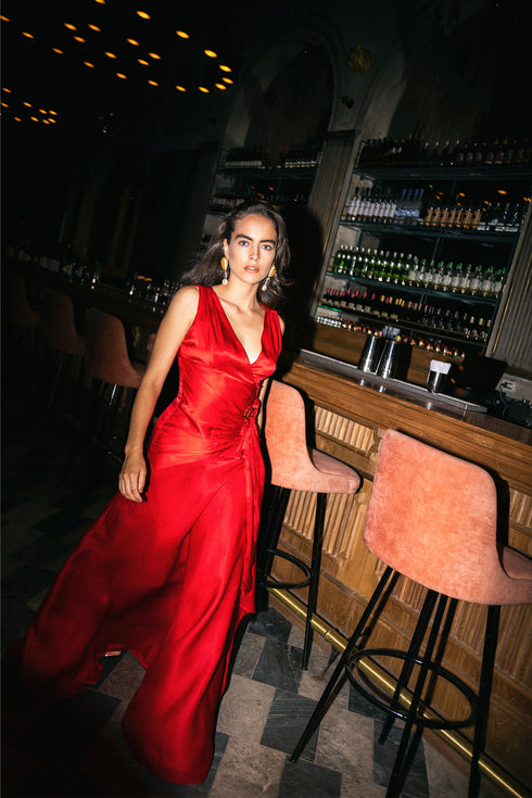 Vestido Sonata Rojo Piano