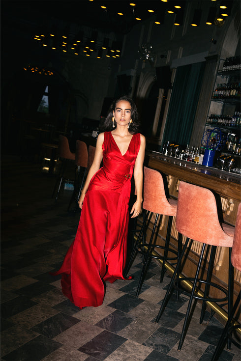 Vestido Sonata Rojo Piano