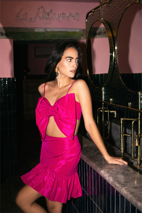 Top Bowtie Fucsia