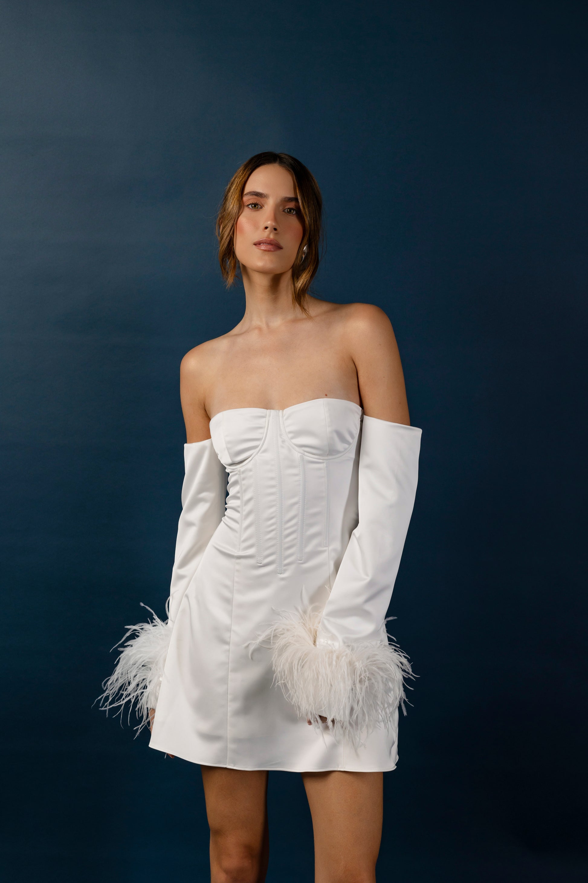 Anniversary Mini Dress Blanco