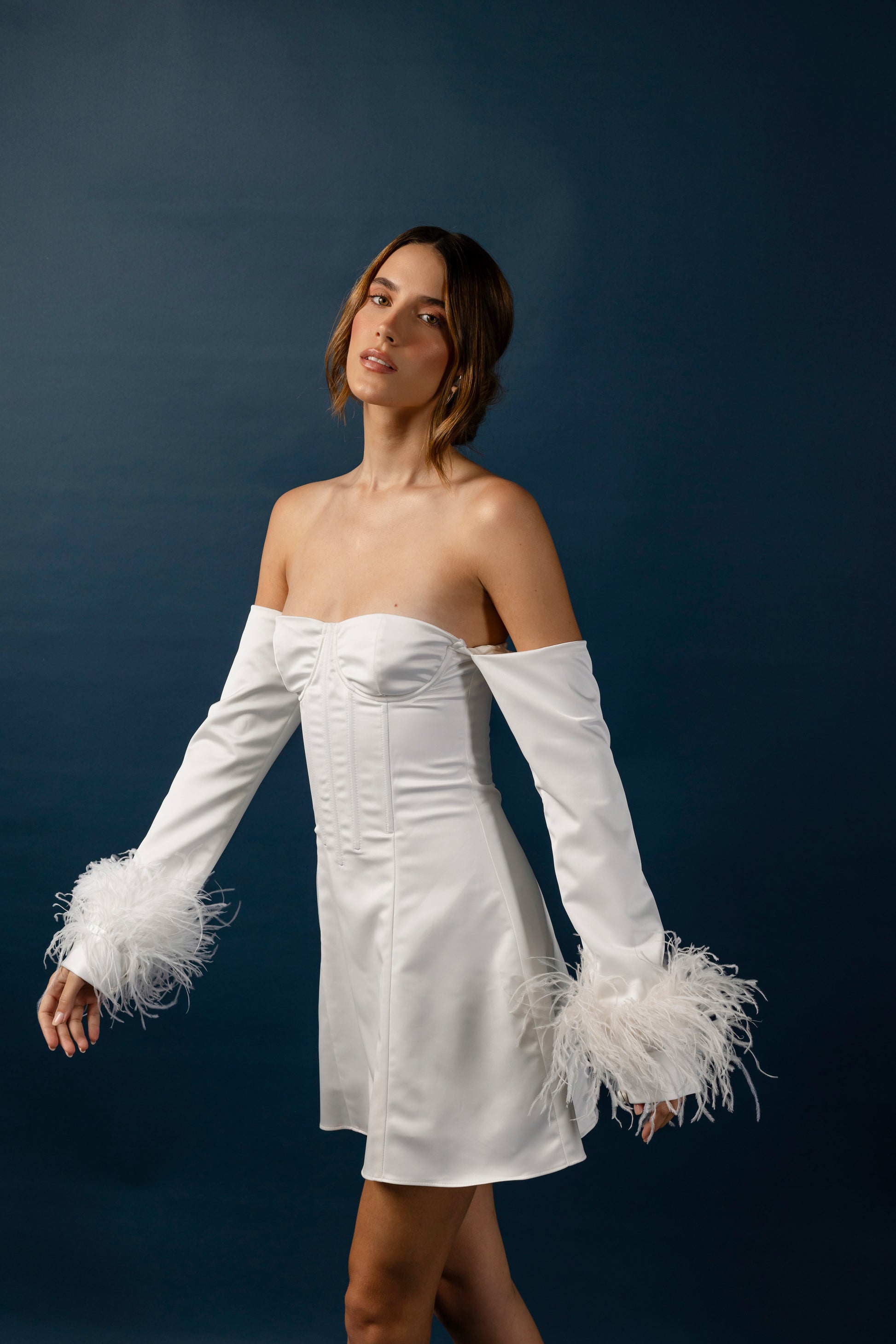 Anniversary Mini Dress Blanco
